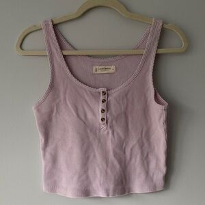 Lucky Brand Lilac Buttoned Tank Top